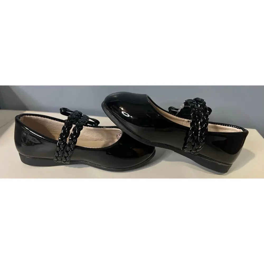 NIB Laura Ashley Toddler Girls' Black Dress Shoes - Size 6